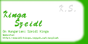 kinga szeidl business card